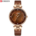 CURREN 9056 Women Watches Reloj Mujer Top Brand Luxury Leather Strap Wristwatch for Women Blue Clock Stylish Quartz Ladies Watch